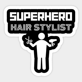 Superhero Hairstylist Sticker